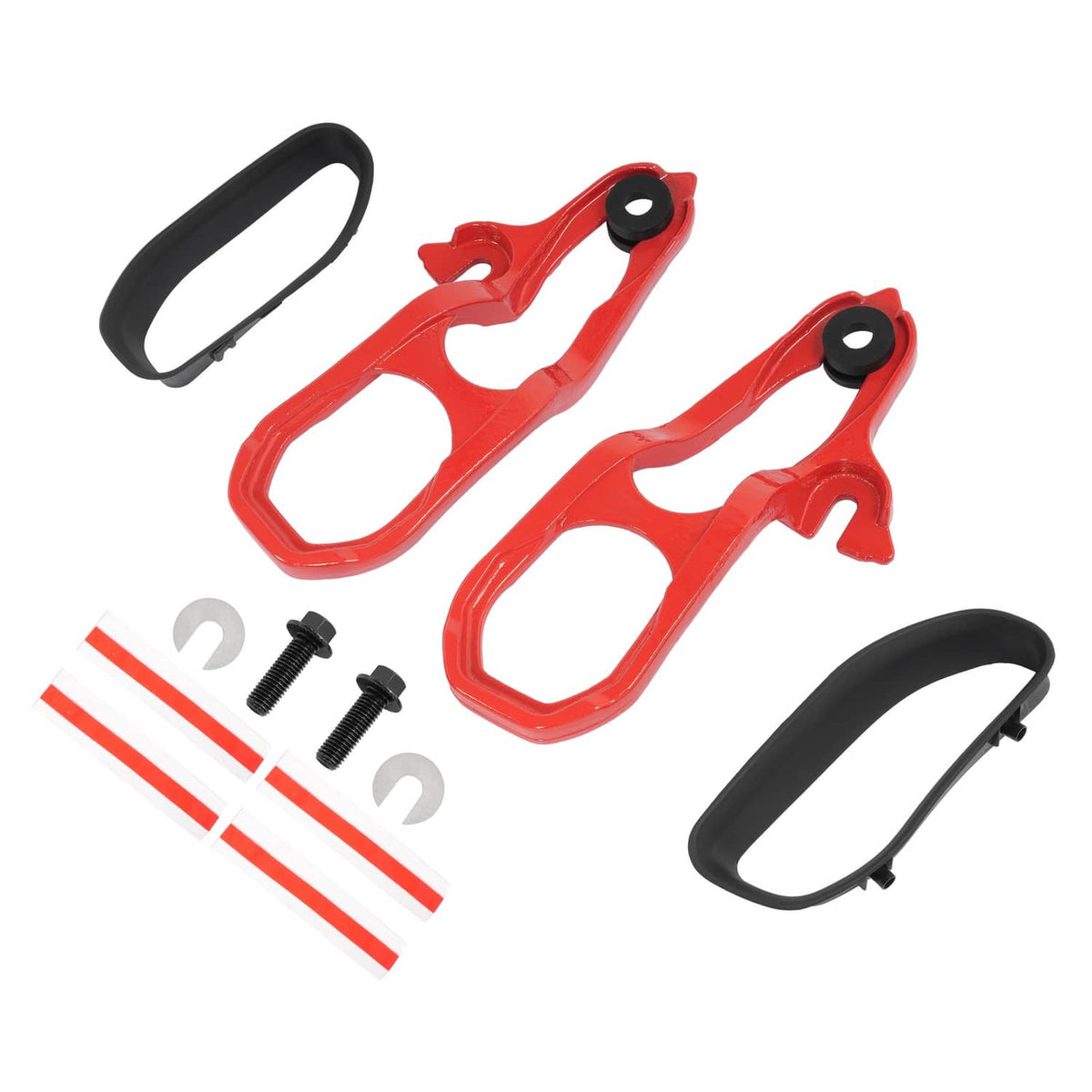 Solid Spare Front Heavy Duty Tow Hook Kits w/ Frame For Ram 1500 DT 2019-2024 Red Steel New