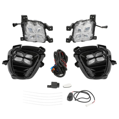 Solid Spare LED Fog Lights DRL Daytime Running Driving Lamps For Kia Sorento 2019-2020 LH+RH