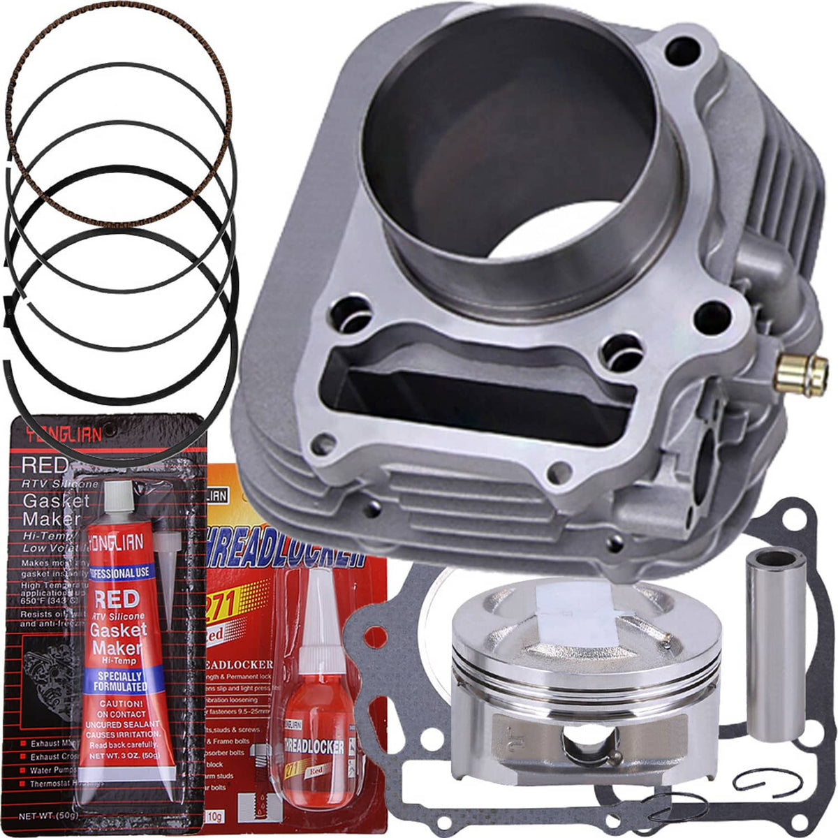 Solidspare For 1993-2008 Honda TRX300EX Top End Rebuild Kit Cylinder Piston Gaskets 80mm