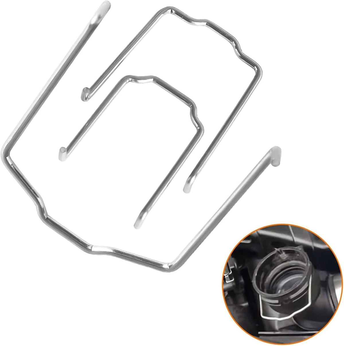 Solidspare Radiator Hose Retaining Spring Clip Clamp 0.87in 1.07in 1.83in U” shape For BMW