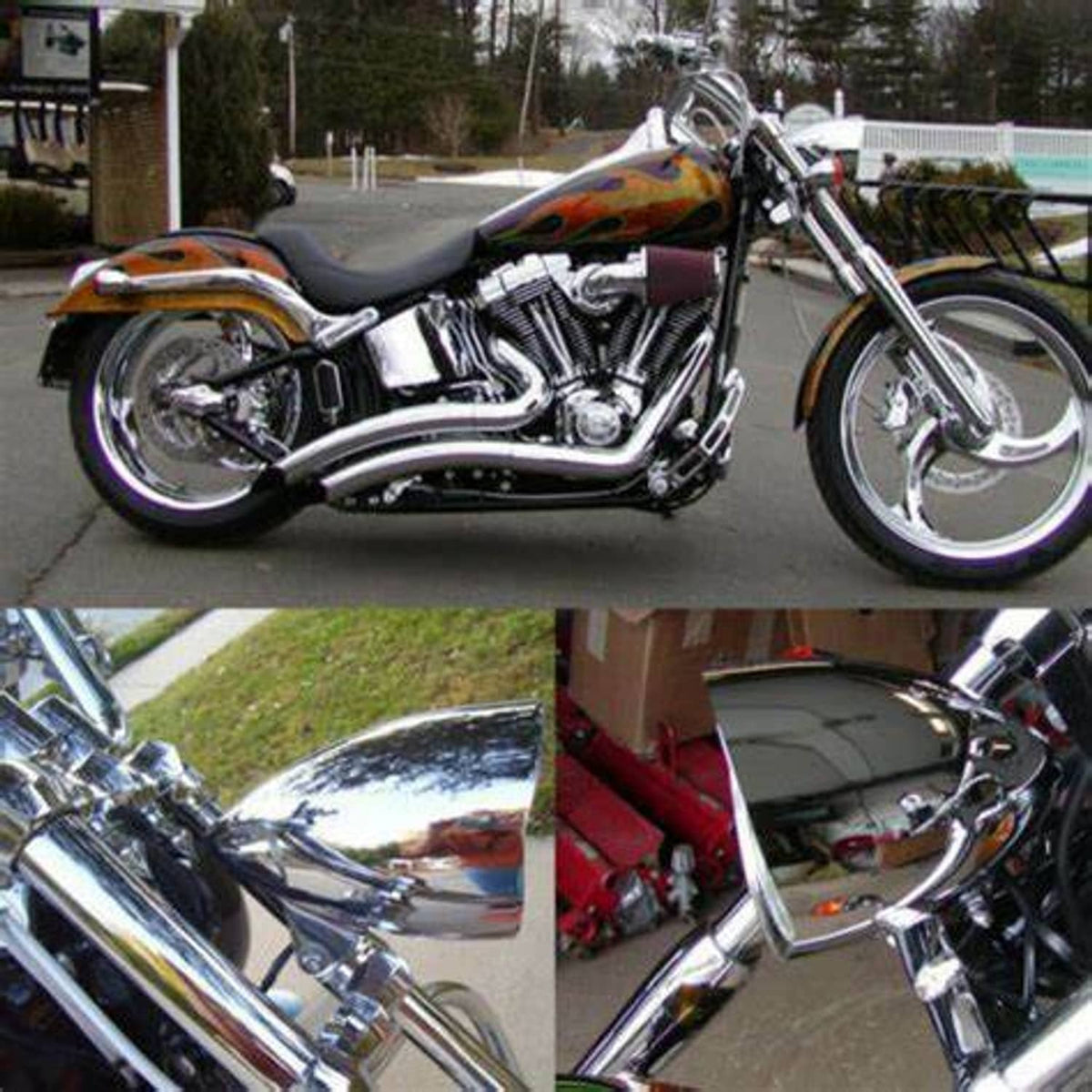 Solidspare 4.5" Motorcycle Bullet Tri-Bar Headlight For Harley Chopper Bobber Dyna Softail