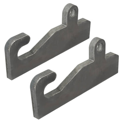 Solidspare 2PCS Quick Attach With Wear Ears Loader brackets Coupler For JRB 416 Blank Steel