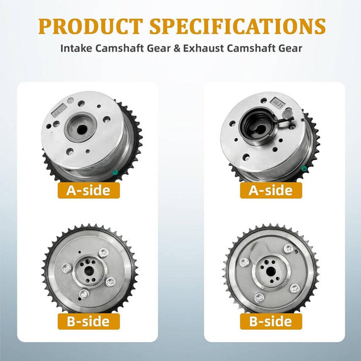 Solidspare For Hyundai Kia Sonata Optima 2.4L Timing Chain Kit Exhaust Intake Camshaft Gear