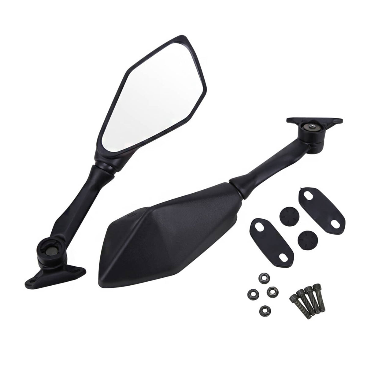 Solidspare Pair Rear View Side Mirrors Fit For Kawasaki Ninja ZX6R 300R EX300 2013-2017