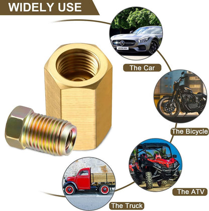 Solid Spare 12 Piece 3/16in brake line (3/8-24 Inverted) Brake Line Fittings & Brass Unions