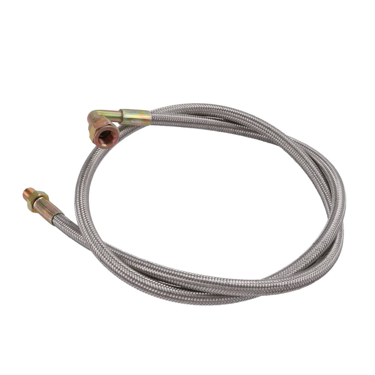 Solidspare 41" TURBO 90 DEGREE OIL FEED LINE KIT T4 T3 T04E T60 T70 GT35 GT45 1/8 NPT -4AN