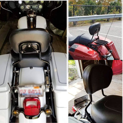 Solidspare Fit For Harley Touring Road Street Glide 09-24 Backrest Sissy Bar Luggage Rack