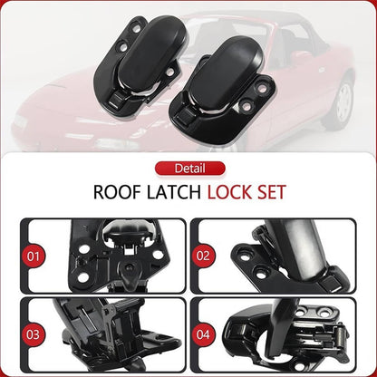 Solidspare Left & Right Soft Top Convertible Roof Latch Lock Set For 1990-2003 Mazda Miata