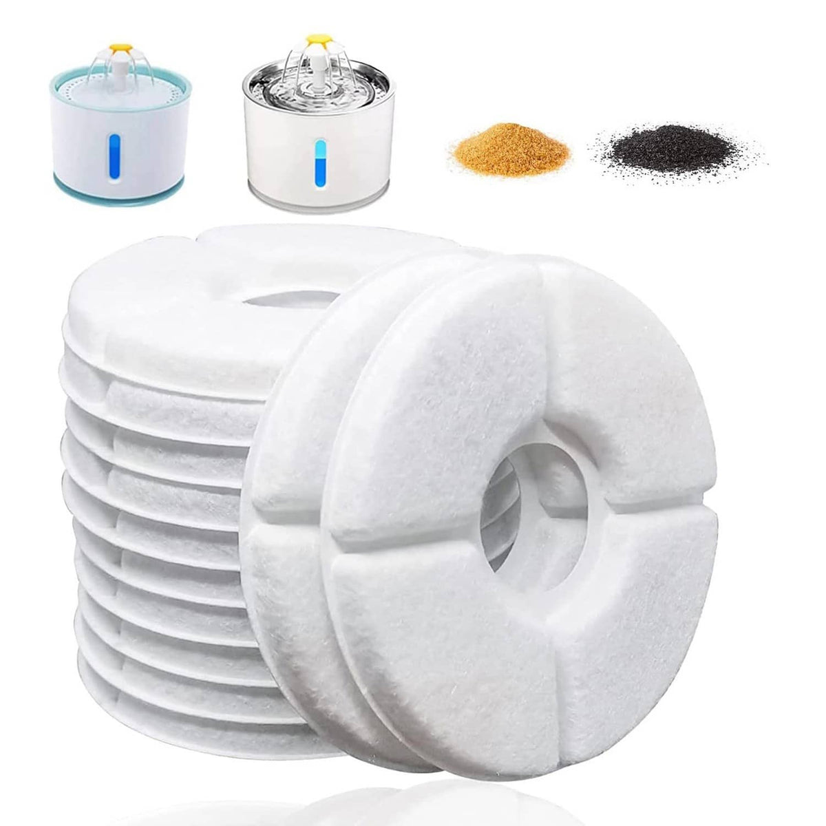 Solid Spare 12x Pet Water Fountain Replacement Filters for Catit Cat Dog Drinking Flower