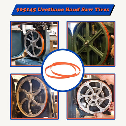 Solidspare 2-Pack Urethane Band Saw Tires, Replace for 14" Delta 905145 Craftsman 3AD92501
