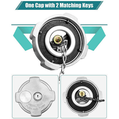 Solidspare 2x Locking Diesel Fuel Cap 03-37017-002 for 96-18 Freightliner Cascadia Columbia