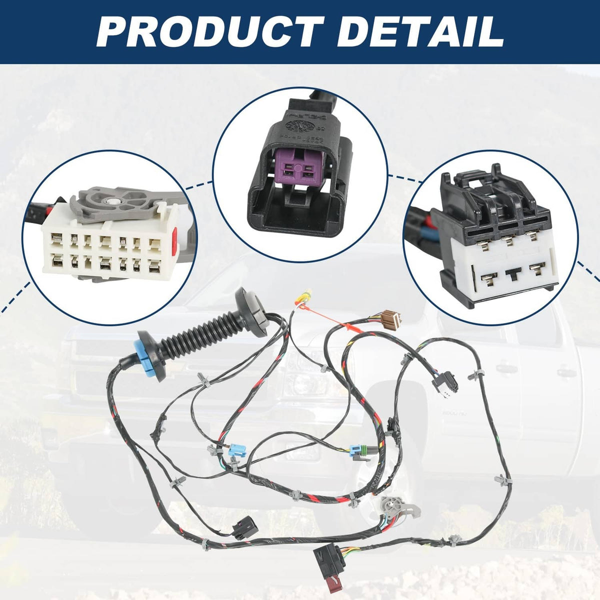 Solidspare Driver Front Door Wiring Harness For 07-08 Chevrolet Silverado GMC Sierra DL3