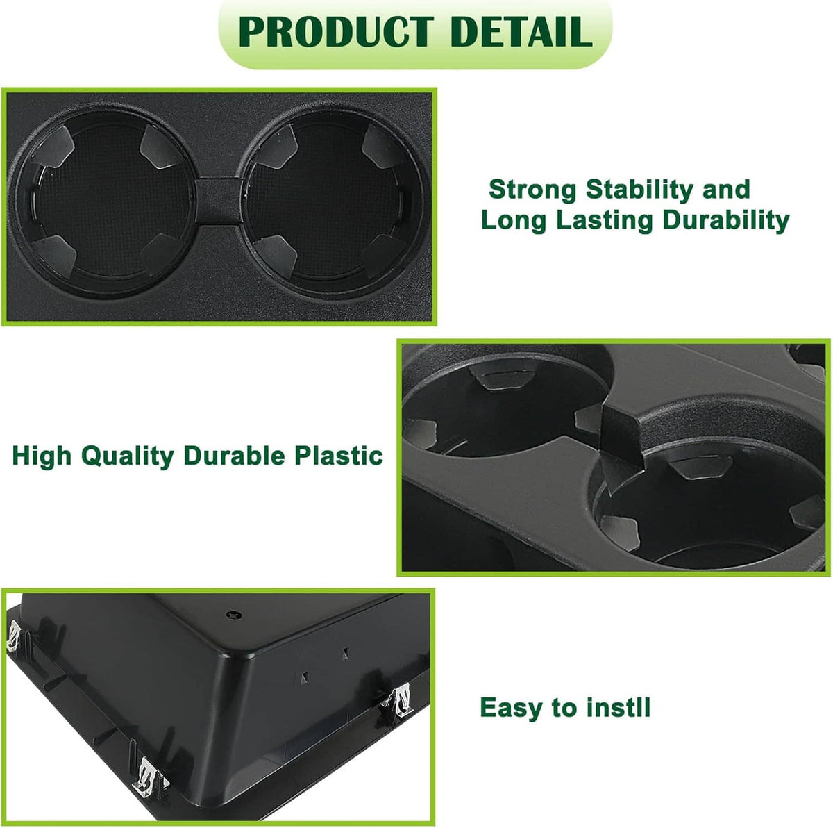 Solidspare Center Console Tray Cup Holder Bezel For 2007-2014 Chevrolet Chevy GMC 22860866