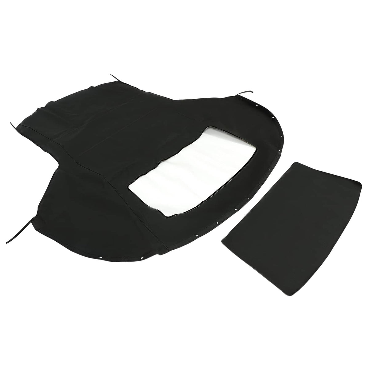 Solid Spare For 1994-2002 Chevrolet Camaro Black Convertible Soft Top & Plastic Window