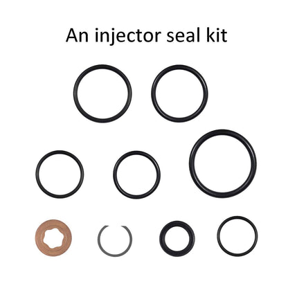 Solid Spare Oil Rail Ball Tube O-Rings Repair Kit Injector Seal Kit for Ford 6.0L 2003-2007