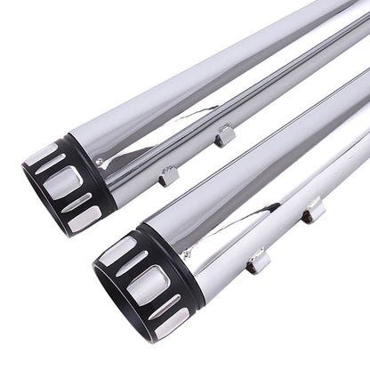 Solidspare for Harley Touring Baggers Dresser 1995-2016 DNA 4inch Exhaust Pipes Mufflers