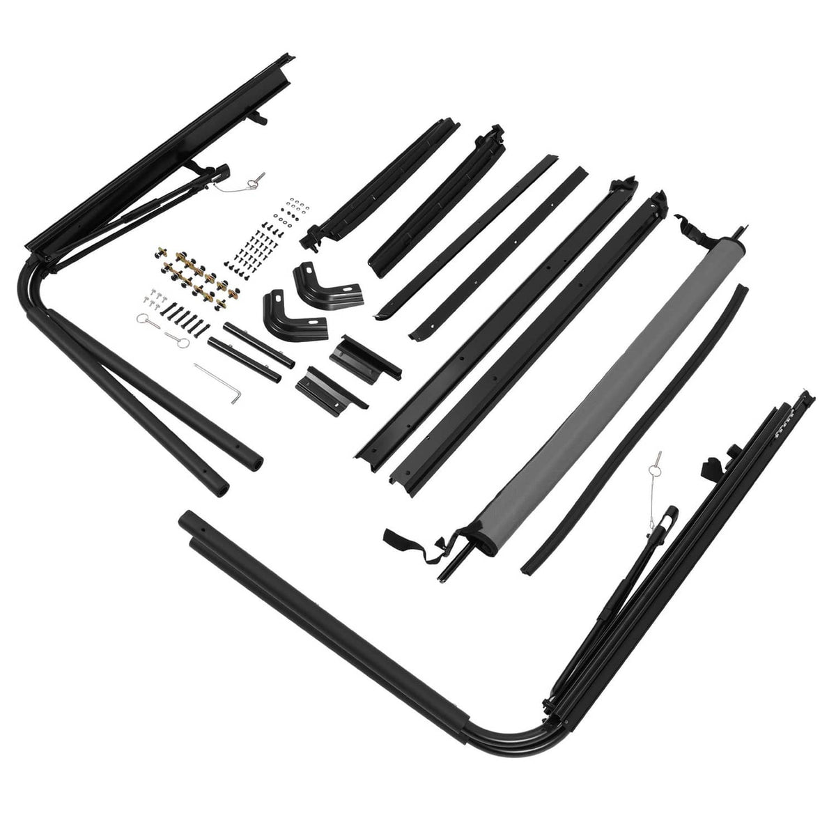 Solid Spare For 1987-1995 Jeep Wrangler YJ Complete Soft Top Support Frame Bow Kit