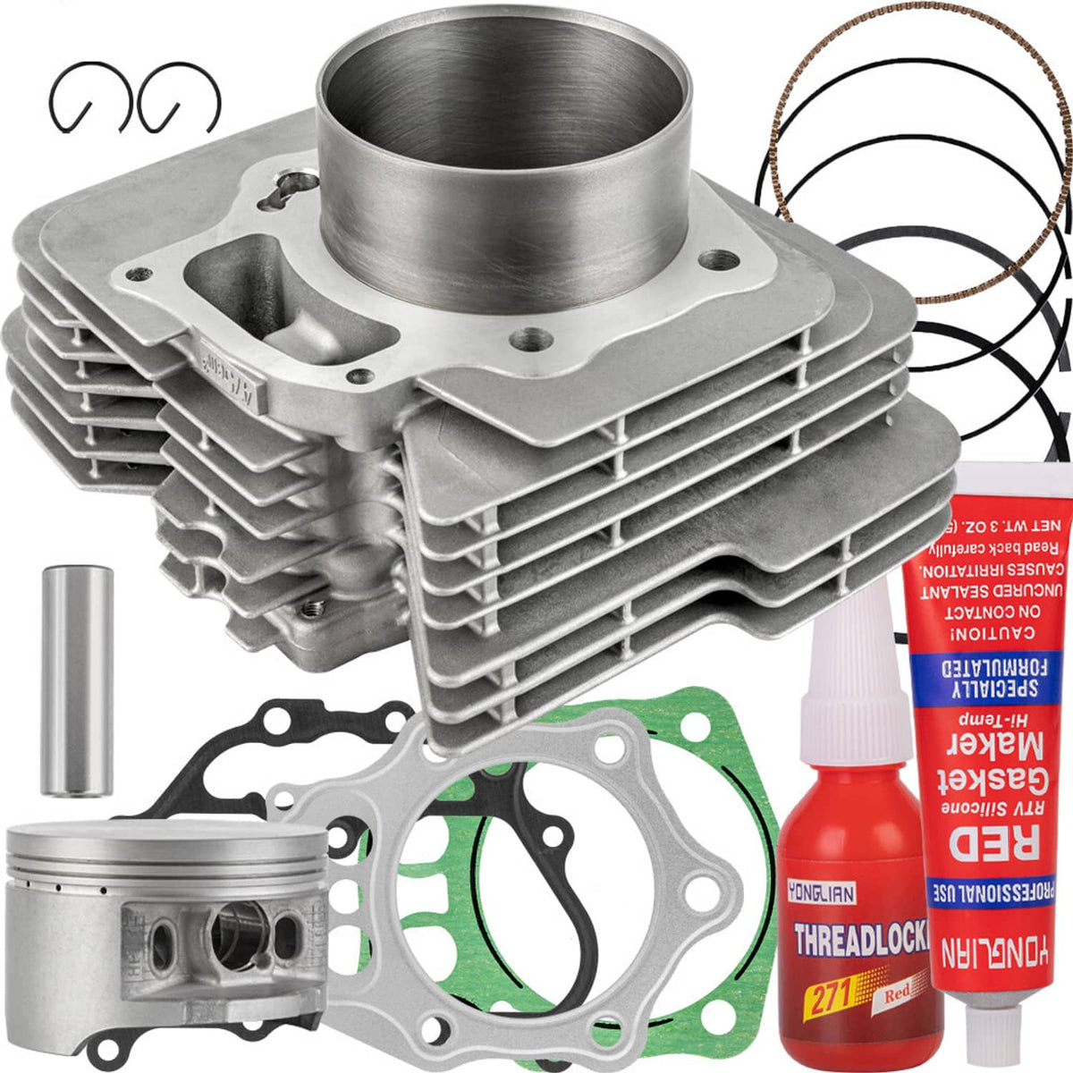 Solidspare For Honda Foreman 500 TRX500 2005-2011 Top End Kit Cylinder Piston Rings 92mm