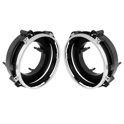 Solid Spare Left & Right Side Headlight Bulb Brackets Buckets For Jeep Wrangler 1997-2006