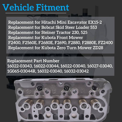 Solidspare Complete Cylinder Head Gasket Kit D1105 For Kubota RTV1100 RTV1100CW9 16022-0304