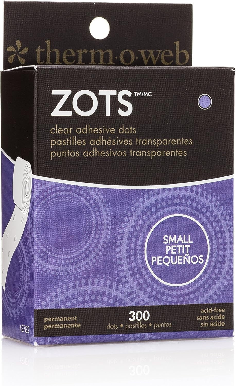 Thermoweb Zots Clear Adhesive Dots-Small 3/16" x 1/64" Thick 300 Pkg