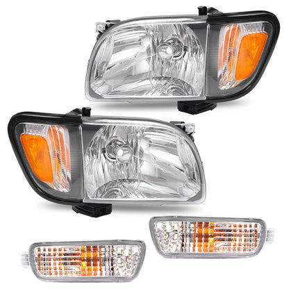 Solid Spare For Toyota Tacoma 2001-2004 Headlights Corner Signal Lights Bumper Lamp w/Bulbs
