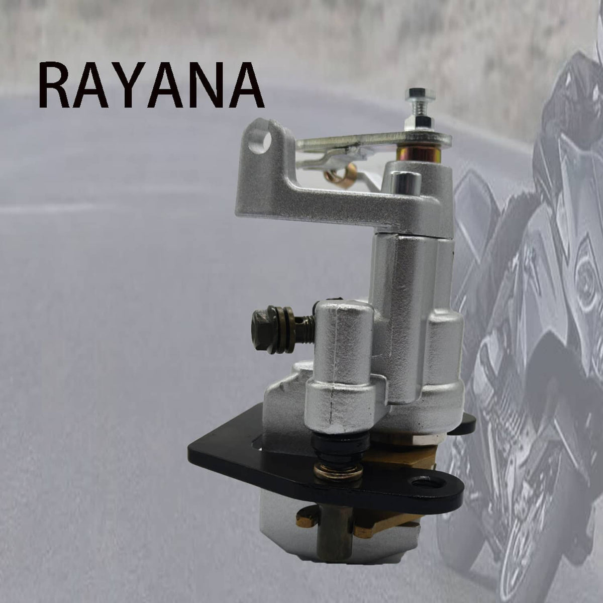 Solidspare US Rear Brake Caliper W/Pads for Yamaha Rhino 450 YXR450 4X4 2006 2007 2008 2009
