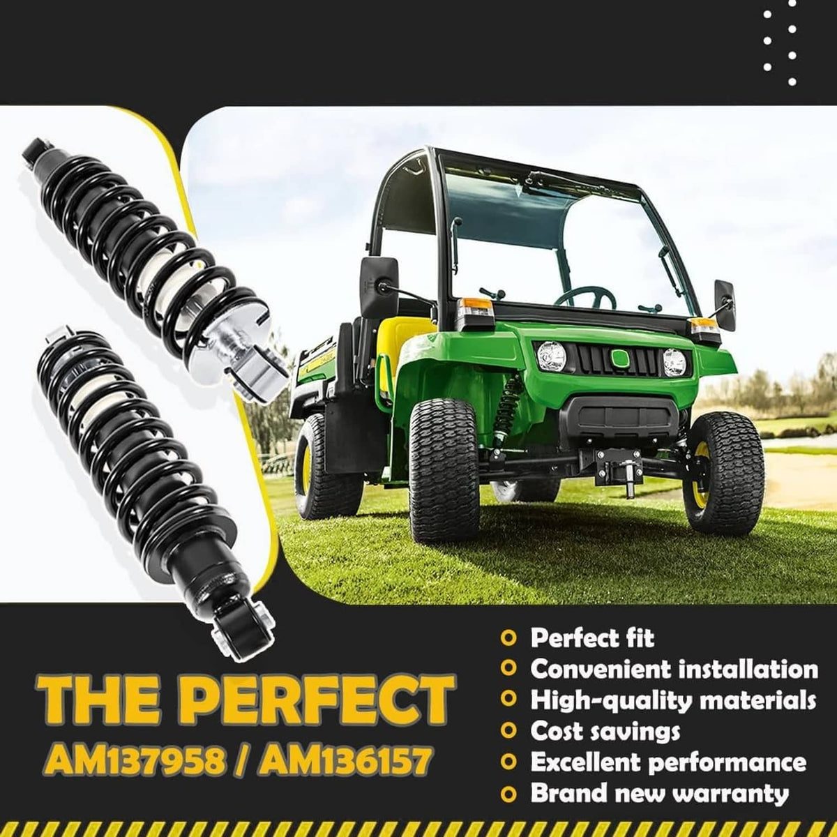 Solidspare AM137958 Rear Shock Absorbers for John Deere Gator HPX 615E 815E XUV620I 850D
