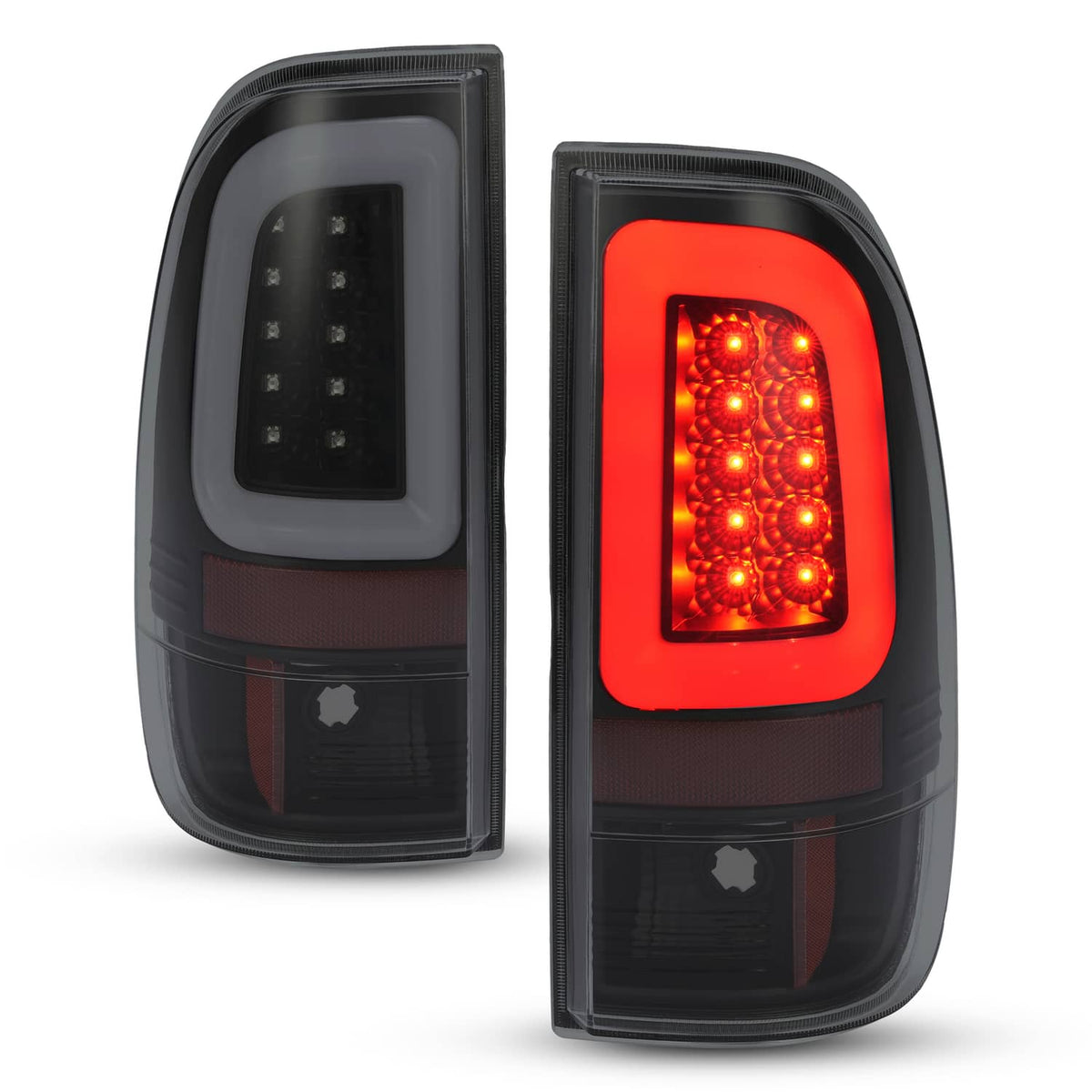 Solid Spare For Ford F250 F350 F450 2008-2016 SD SuperDuty LED Bar Tail Lights Black Smoke