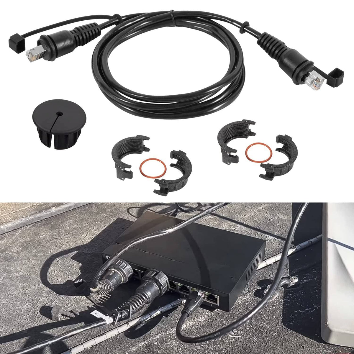 Solid Spare 6FT Marine Network Cable RJ45, 010-10550-00 for Garmin Navigation Screen Models