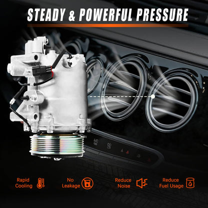 Solidspare New AC Compressor IG580 Fits For Honda CR-V 2.4L 2007 2008 2009 2010 2011 2012