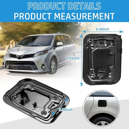 Solidspare Black Gas Lid Door Fuel Door 77350-08020 For 2011-2020 Toyota Sienna 2.7L 3.5L