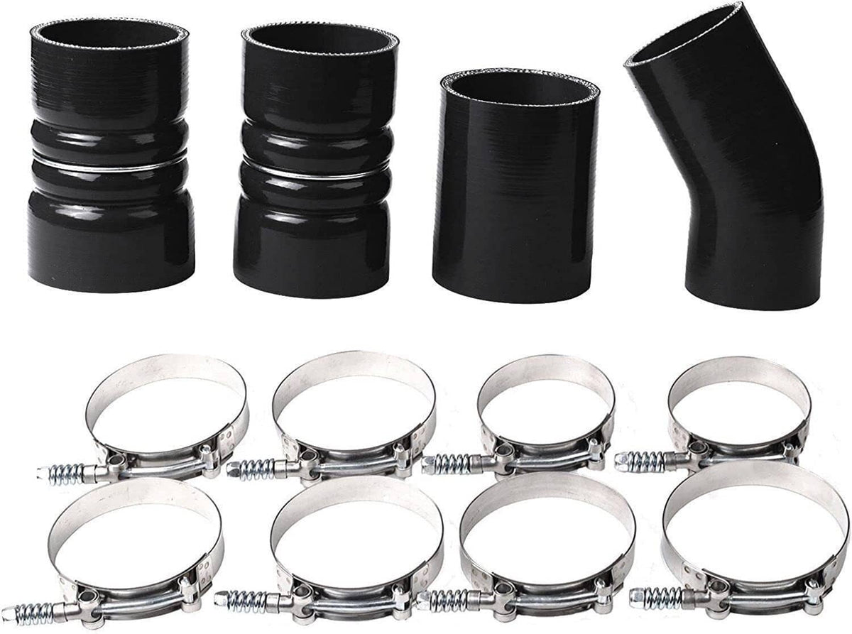 Solidspare Turbo Intercooler Boot Clamp Kit Intercooler CAC Hose For 03-07 Ford 6.0L Diesel