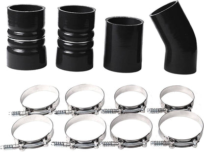 Solidspare Turbo Intercooler Boot Clamp Kit Intercooler CAC Hose For 03-07 Ford 6.0L Diesel