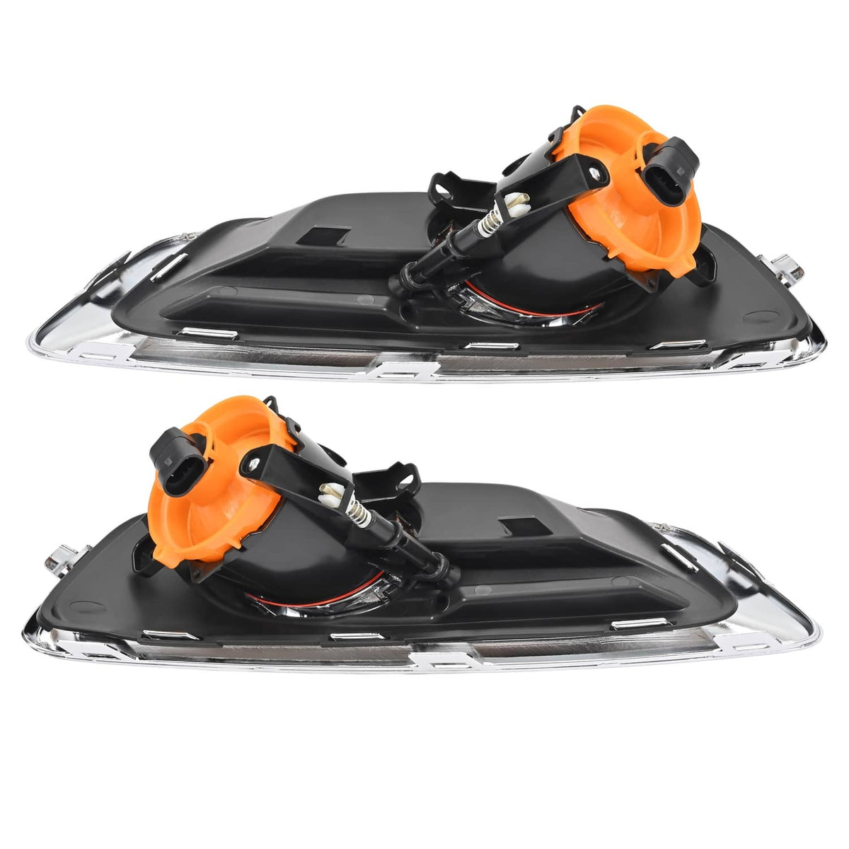 Solid Spare For Chevy Malibu 2013-2016 Fog Lights Bumper Lamps w/ Black Bezel Molding Wiring