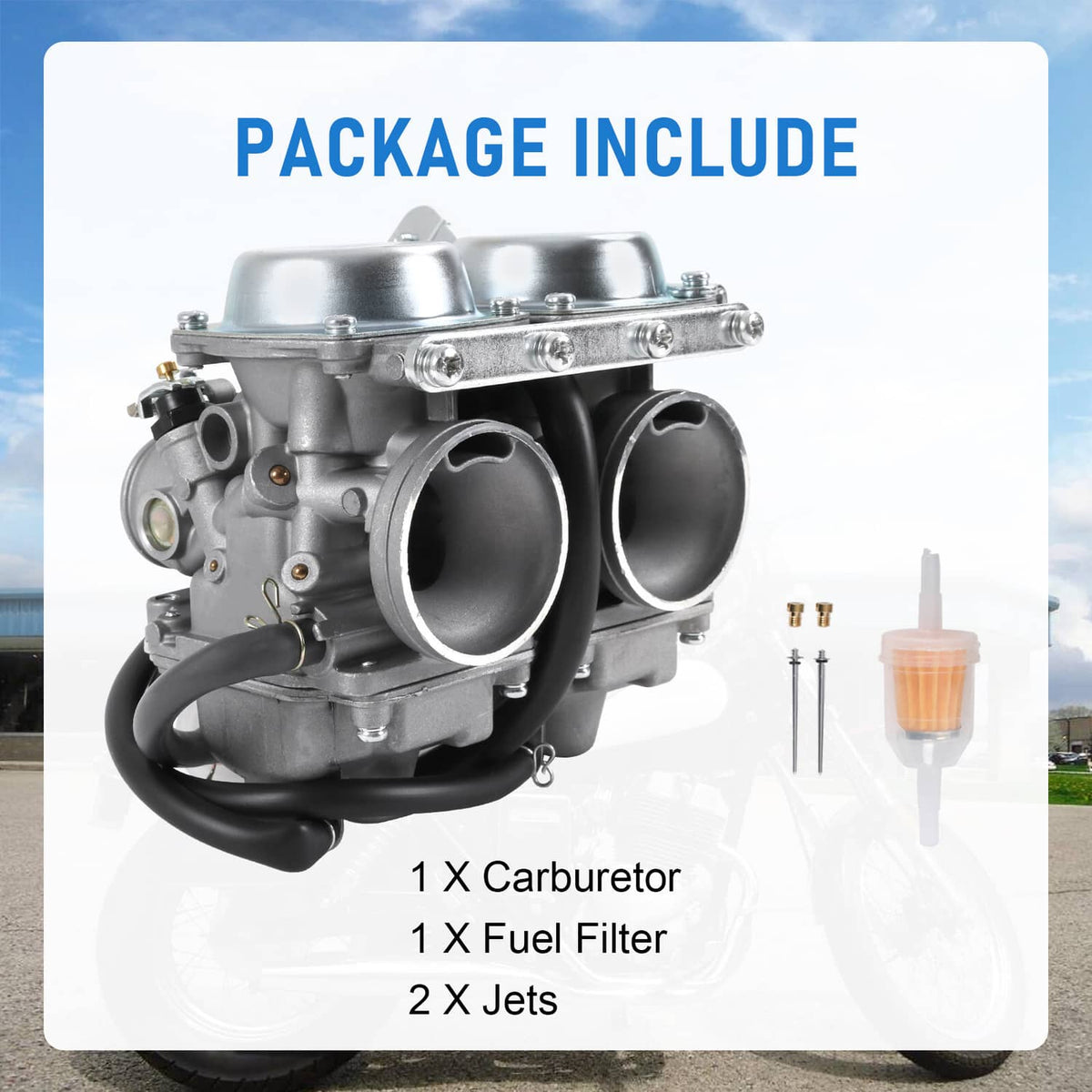 Solidspare Motorcycle Carburetor Dual Carb For Honda Rebel CA CMX 250 C CMX250 CA250