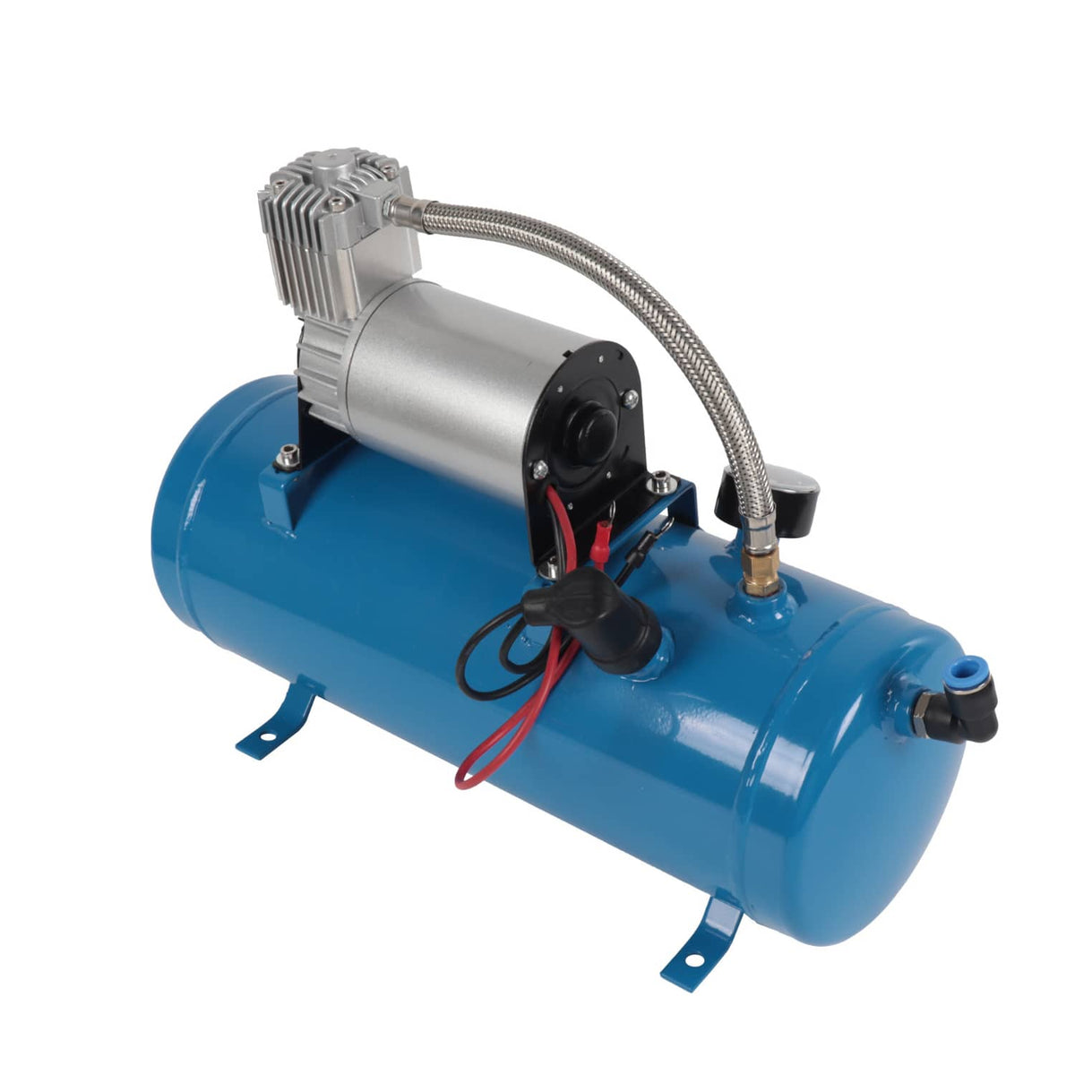 Solidspare 150PSI AIR COMPRESSOR WITH 6 LITER TANK DC 12V FOR TRAIN HORNS MOTORHOME TIRES