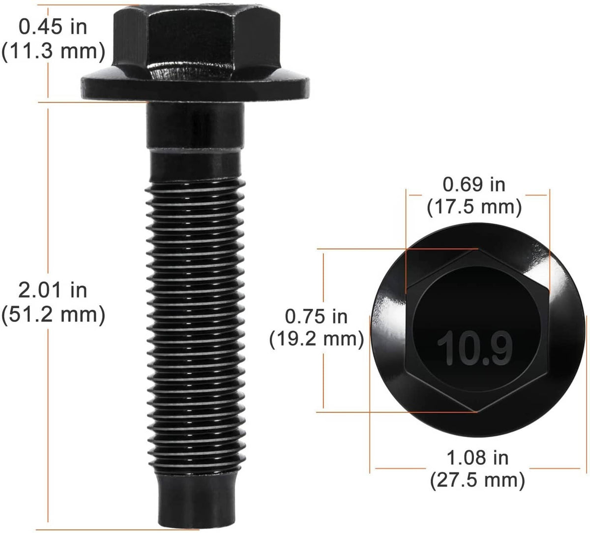 Solid Spare for Ford F5RZ-6A340-B Engine Crankshaft Pulley Bolt fit for Ford Lincoln Mercury