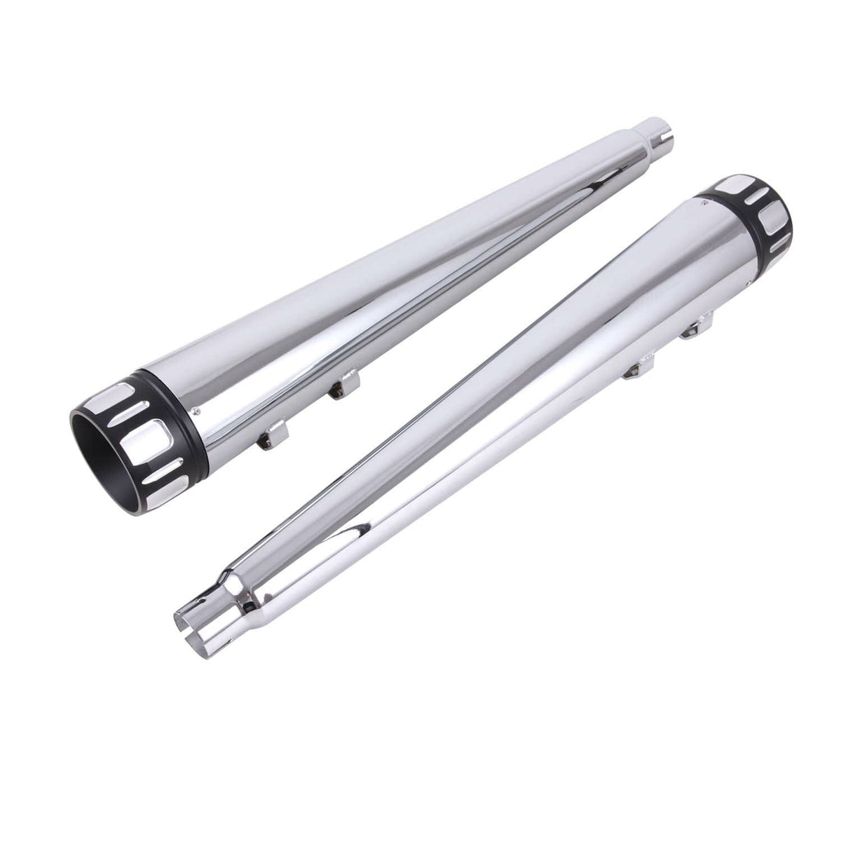Solidspare 4" Slip on Muffler Exhaust Pipes for Harley Touring Bagger Glide 1995-2016 Pair