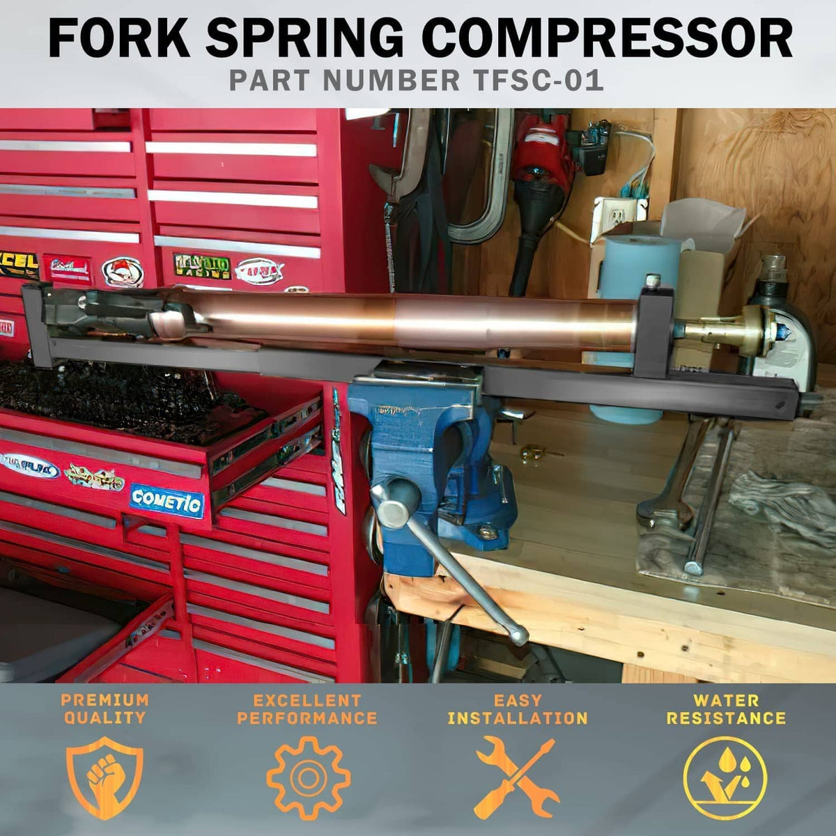 Solid Spare TFSC 01 Fork Spring Compressor Tool For Most Current Sport Bikes & Road Racers