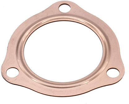 Solidspare 2Pcs 2.5"Universal Copper Header Exhaust Collector Gaskets Flanges 3-Hole 2-1/2"