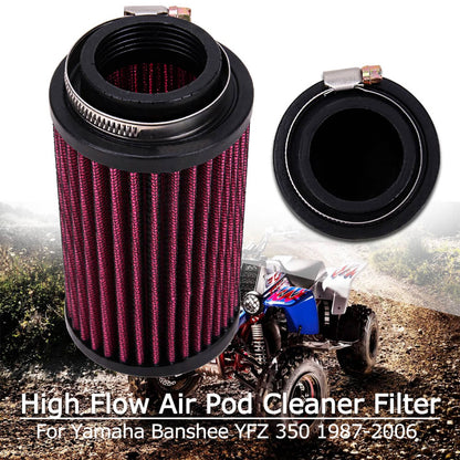 Solidspare For Yamaha Banshee YFZ350 Carburetor Air Pod Intake Filter Cleaner Carb 26mm