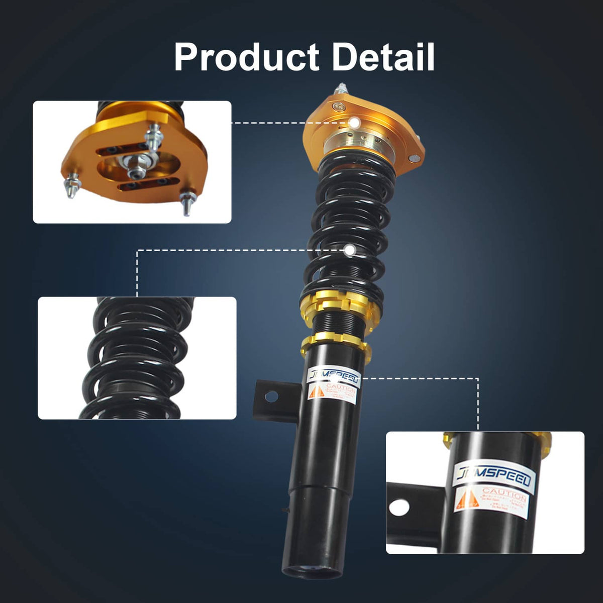 Solidspare Coilover Struts For VW 2006-2009 GTI 2003-2007 Golf MK5 Shock Suspension Kit
