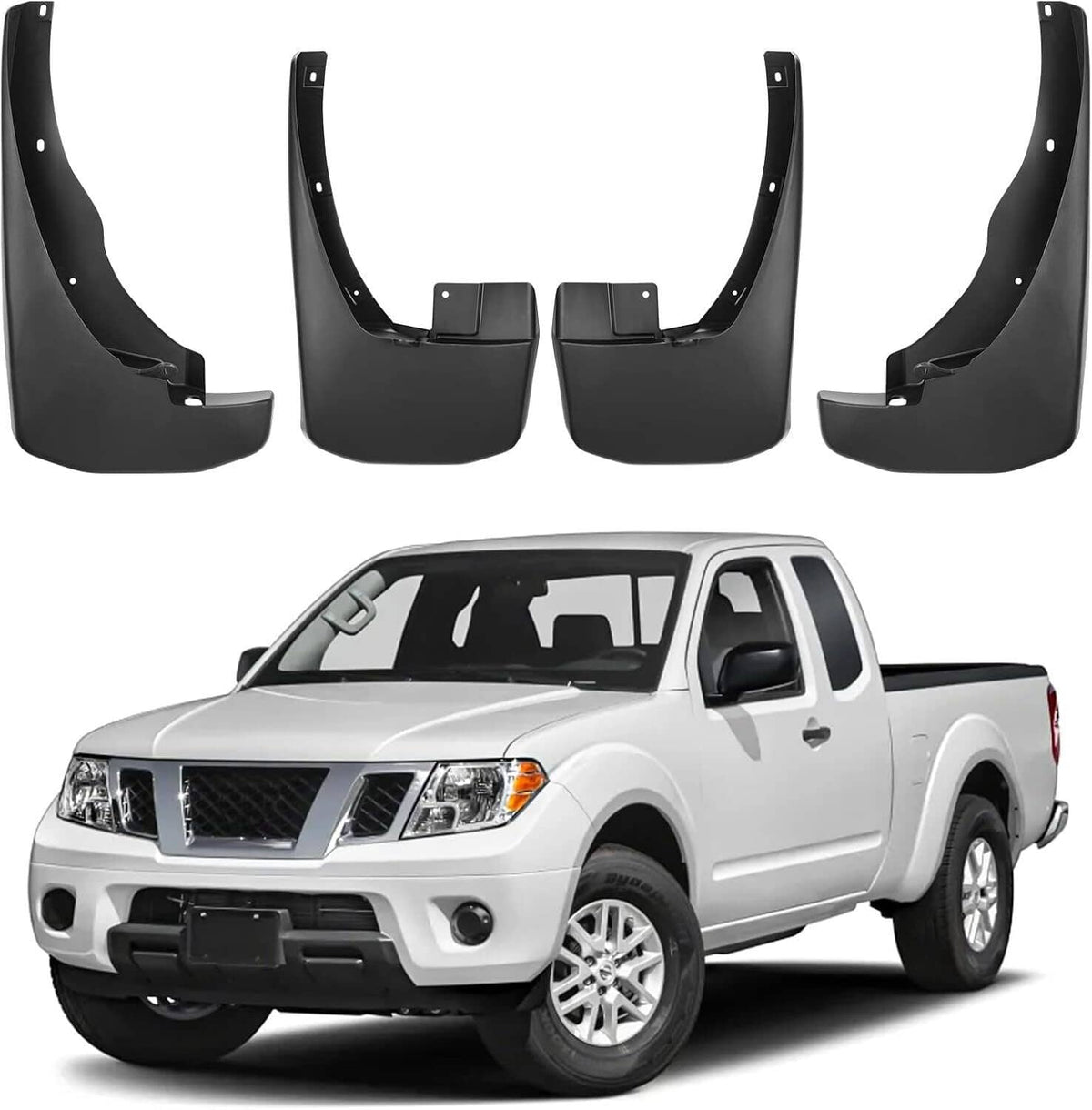 Solidspare 4x Mud Flaps Splash Guards Mudguards For 2005-2022 Nissan Frontier Pickup 4-door