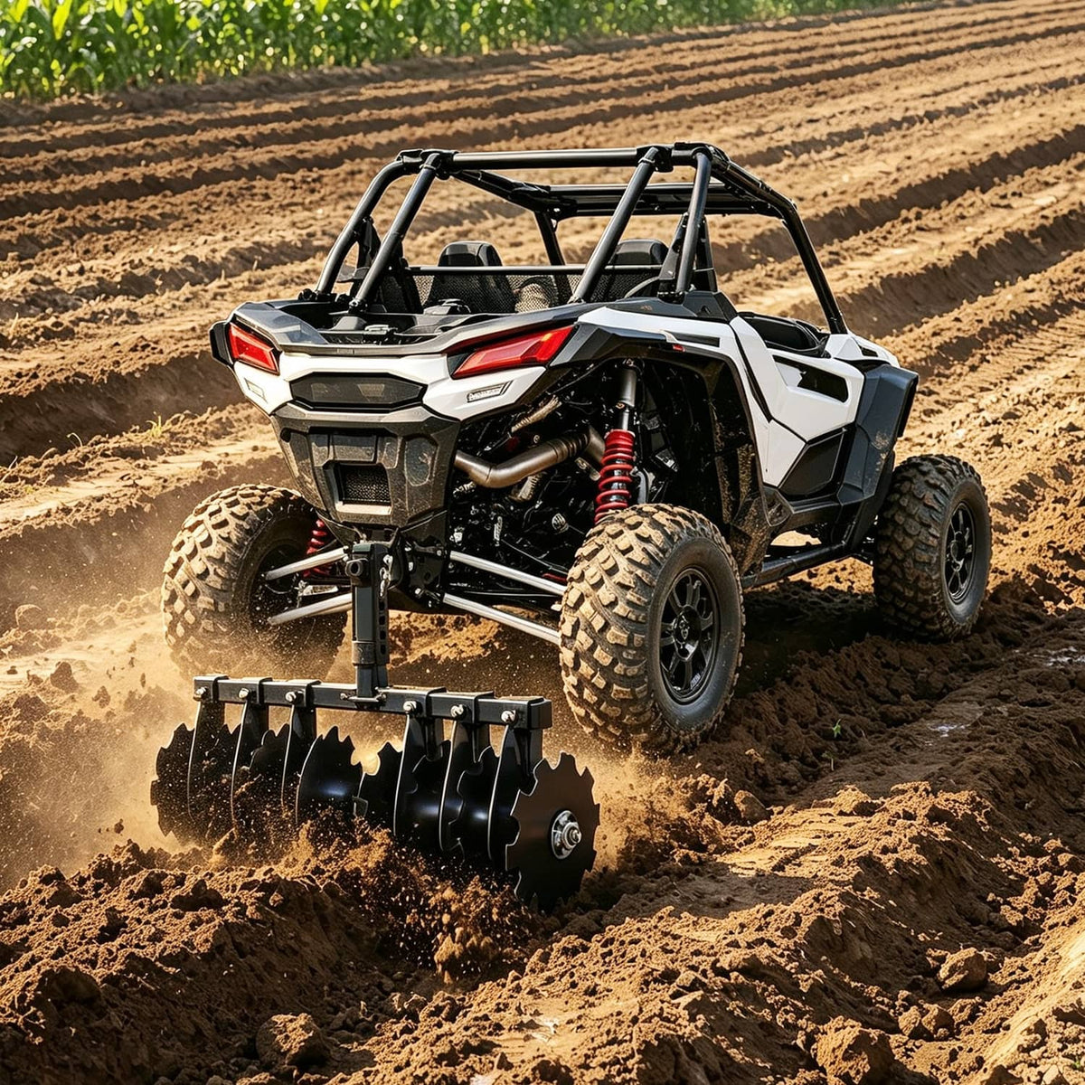 Solidspare 34" Disc Plow Harrow w/ 2-inch Receiver Hitch 8-blade disc For Tractor ATV UTV