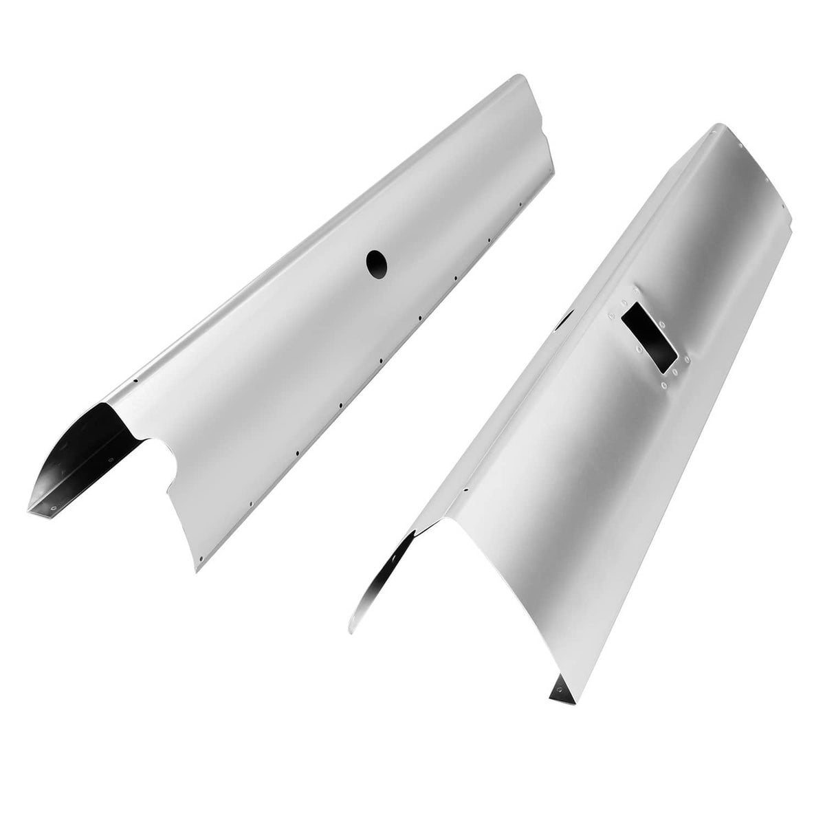Solidspare Main Gear Leg Fairing LH+RH For Cessna 182Q 182R Aluminum Polishing Silvery
