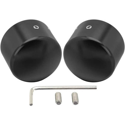 Solidspare Black Front Axle Cap Nut Covers For Harley Street Glide Road King Softail Dyna