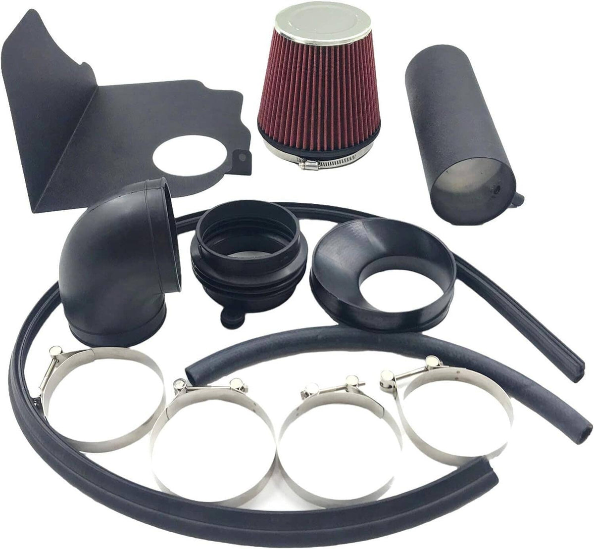 Solidspare 4"Cold Air Intake Kit & Heat Shield for 2005-10 Dodge Chrysler HEMI 5.7L 6.1L V8