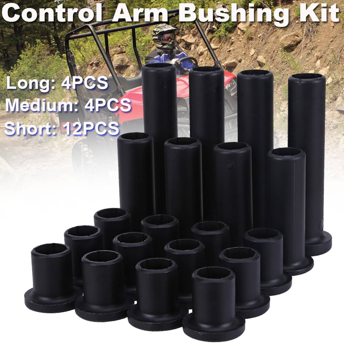 Solidspare Rear Control A-Arm Bushing Kit For Polaris RZR 800/800 S/ 800 4 2008-2013 2014