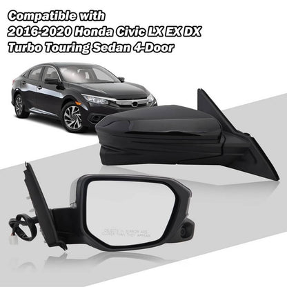 Solidspare NEW Right Side Mirror 11 Pins For Honda Civic 2016-2021 w/ Camera Power Heated
